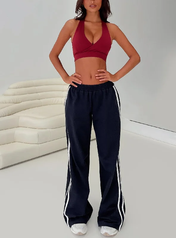 Women's Casual Outfit Circuit Track Pants Navy