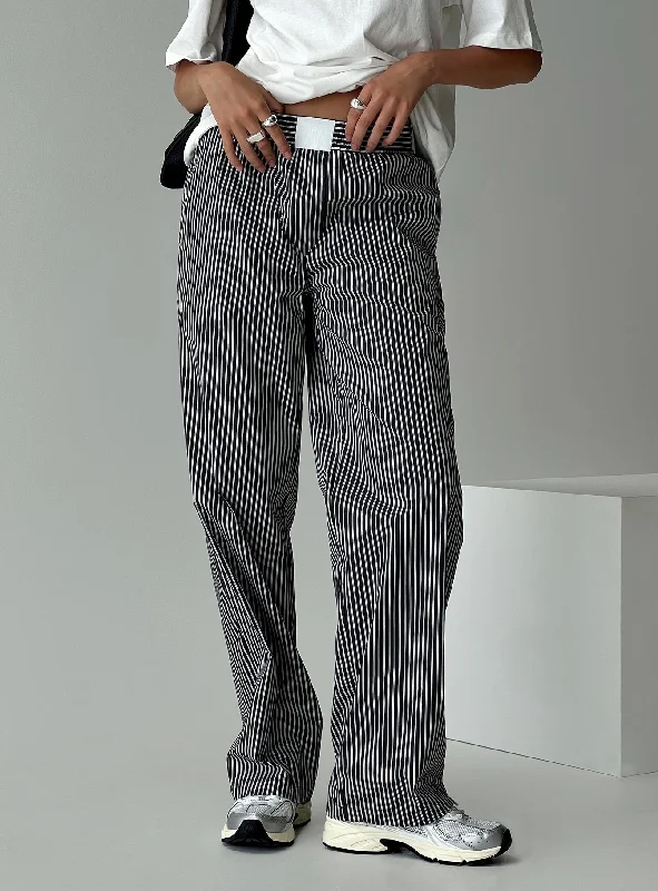 Women's Tailored Outfit Cobain Pants Onyx Stripe