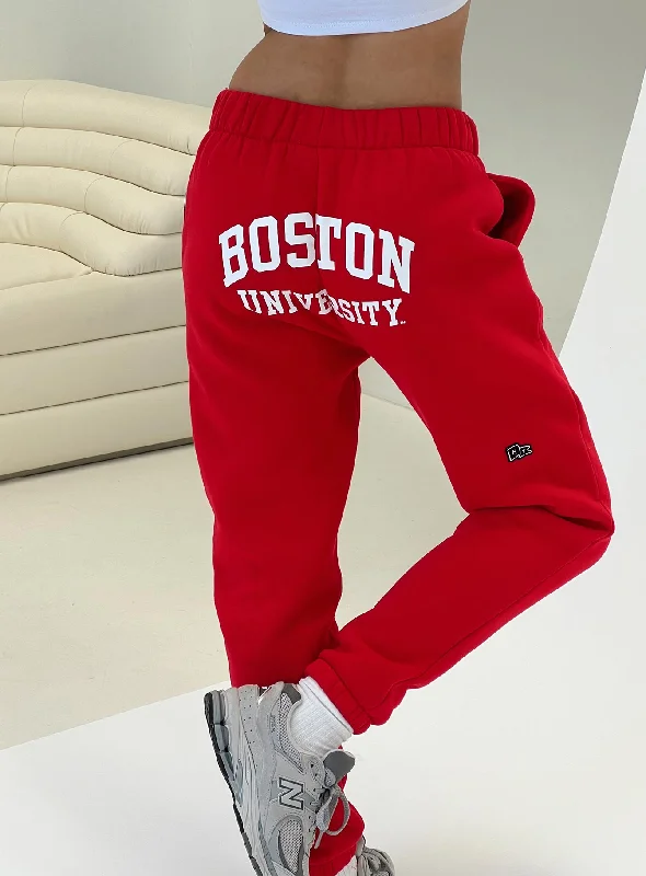 Women's Classic Outfit BU Sweatpants Red