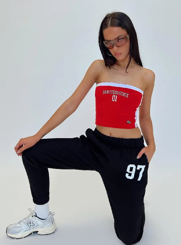 Women's Trendy Casual Outfit SDSU Sweatpants Black