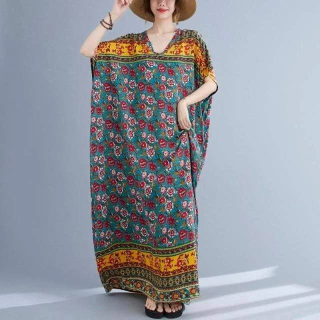 Women's Elegant Outfit Arlo Floral Kaftan Dress