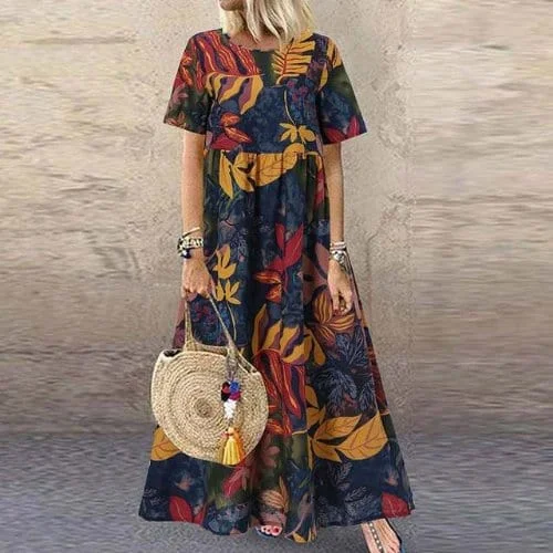 Women's Timeless Attire Adrian Vintage Floral Printed Dress