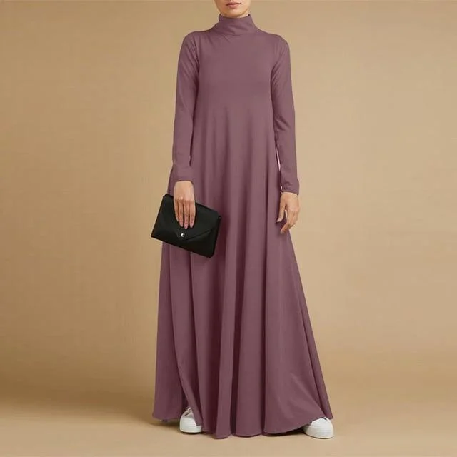 Women's Trendy Attire Plus Size Turtleneck Maxi Dress