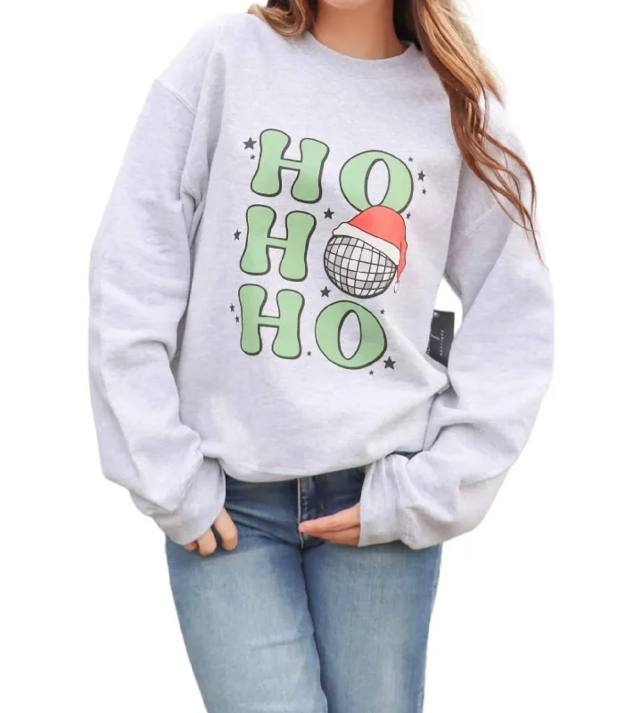 Women's Plus-Size Attire Disco Christmas Sweater In Heather Grey