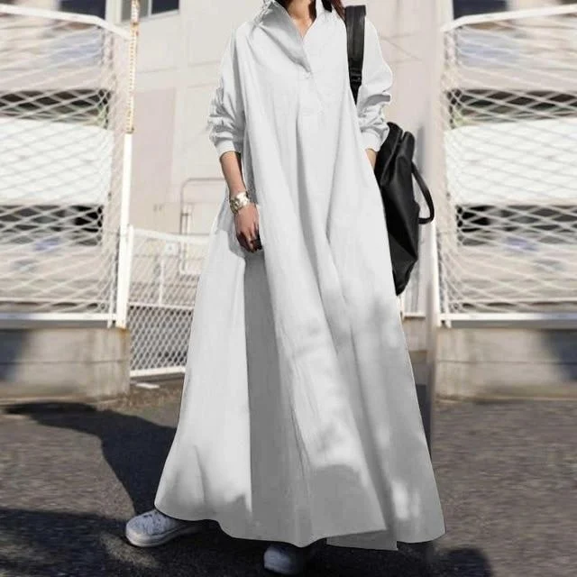 Women's Outdoor Attire Elaine White Oversized Shirt Dress