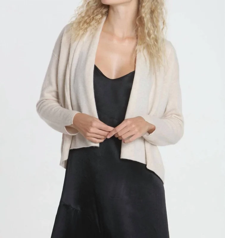 Women's Holiday Outfit Carla Cross Cardigan In Dune