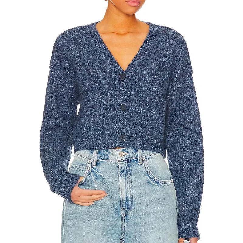 Women's Vintage-Inspired Outfit Sydney Button Front Cardigan In Indigo