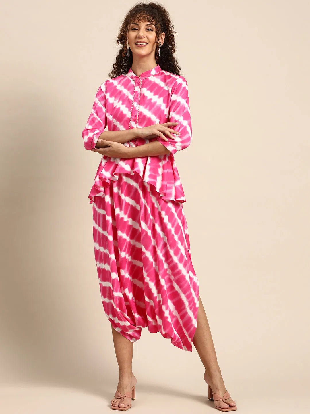 Women's Elegant Evening Outfit Women Solid Standard Pink Jumpsuits & Sets