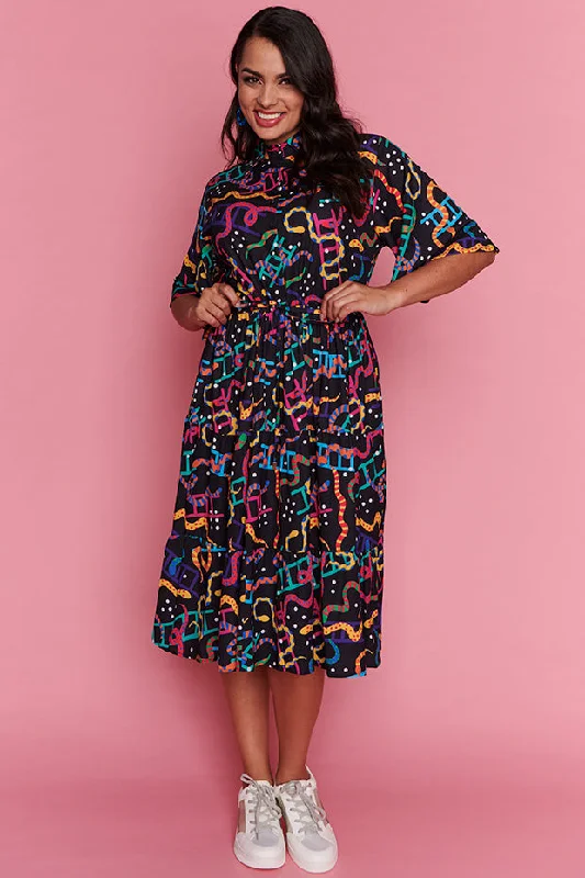 Women's Clothing And Garments Sets Ivy Snakes & Ladders Dress