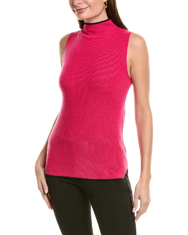 Women's Casual Attire St. John Funnel Neck Wool-Blend Sweater