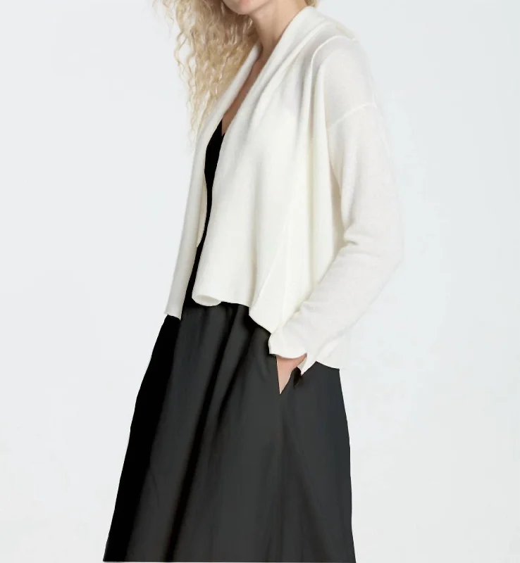 Women's Formal Event Outfit Carla Cross Cardigan In White