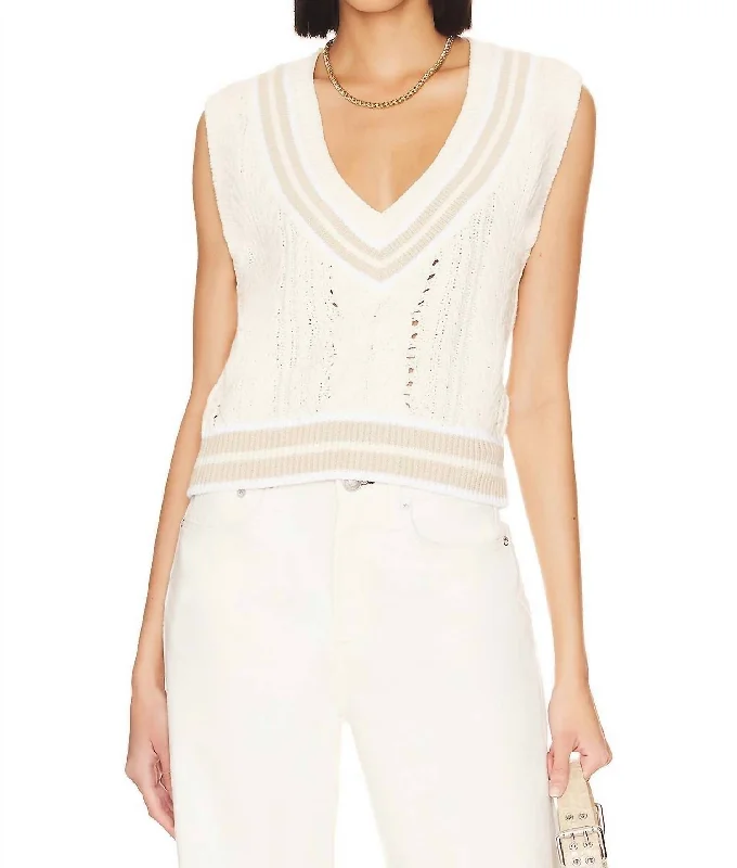 Women's Tailored Outfit Brandi Slim Vest In Ivory