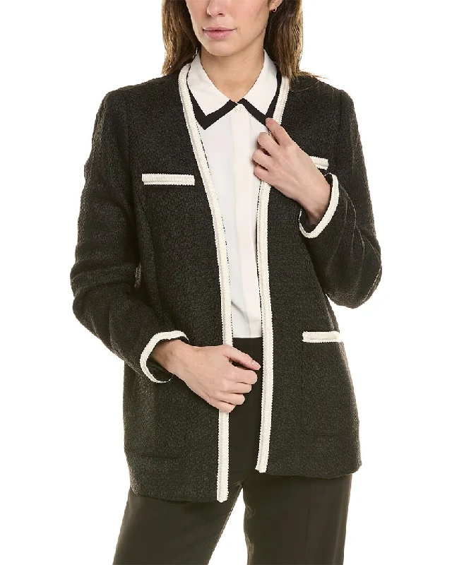 Elegant Women's Attire Anne Klein Kissing Front Cardigan