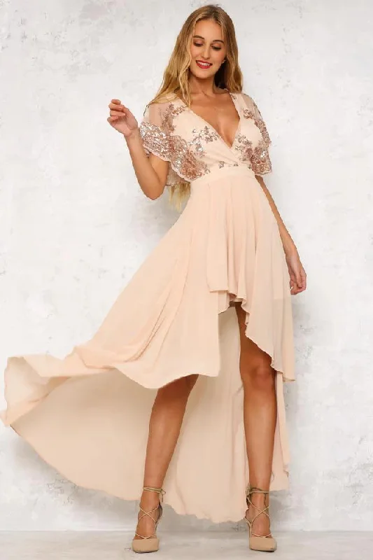 Women's Classic Outfit Close To The Edge Maxi Dress Rose Gold