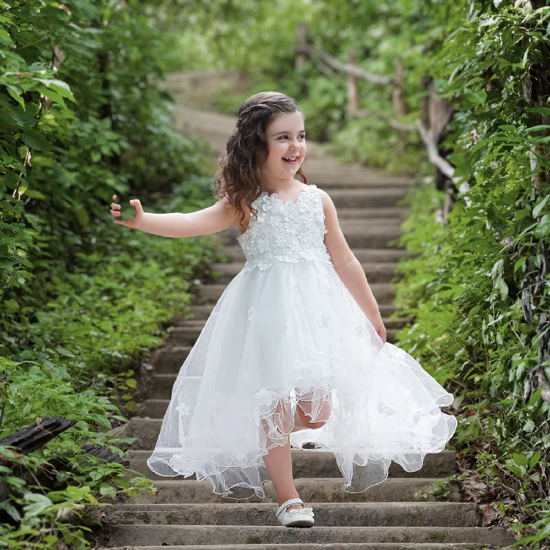 Women's Formal Event Attire Fiona Flower Girl Dress – Magnolia White