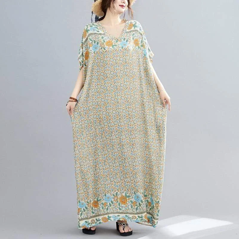 Formal Outfit For Women Campagna Floral Kaftan Dress