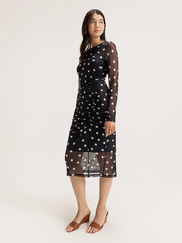 Affordable Luxury Women's Garments Joy Spot Mesh Dress