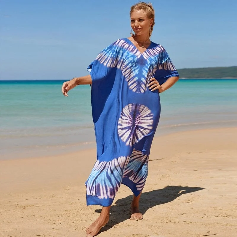 Modern Women's Outfit Hathai Tie Dye Kaftan Dress