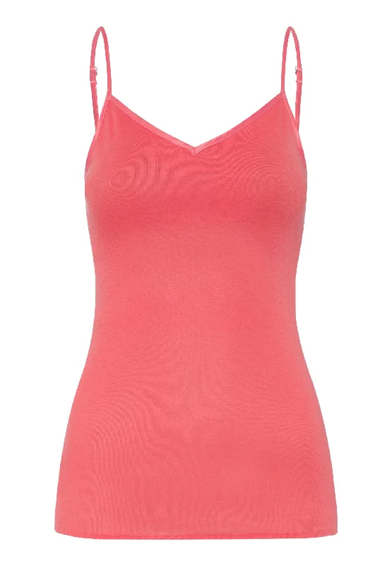 Women's Stylish Vacation Attire Cotton Seamless Padded Cotton Camisole | Porcelain Rose 71605-2309