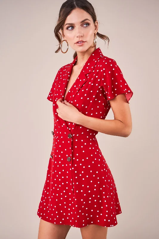 Women's High-Fashion Garments Suzie Q Polka Dot Romper