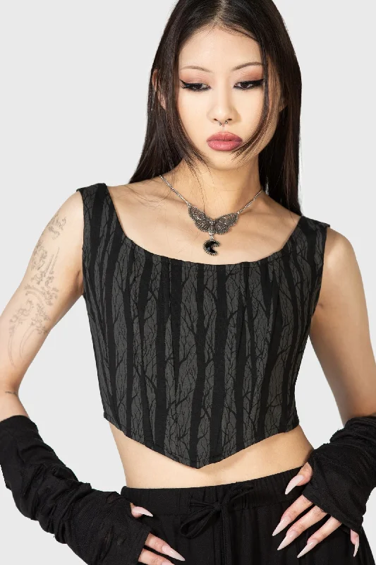 Women's Outfit For The Office Fearful Forest Corset Top