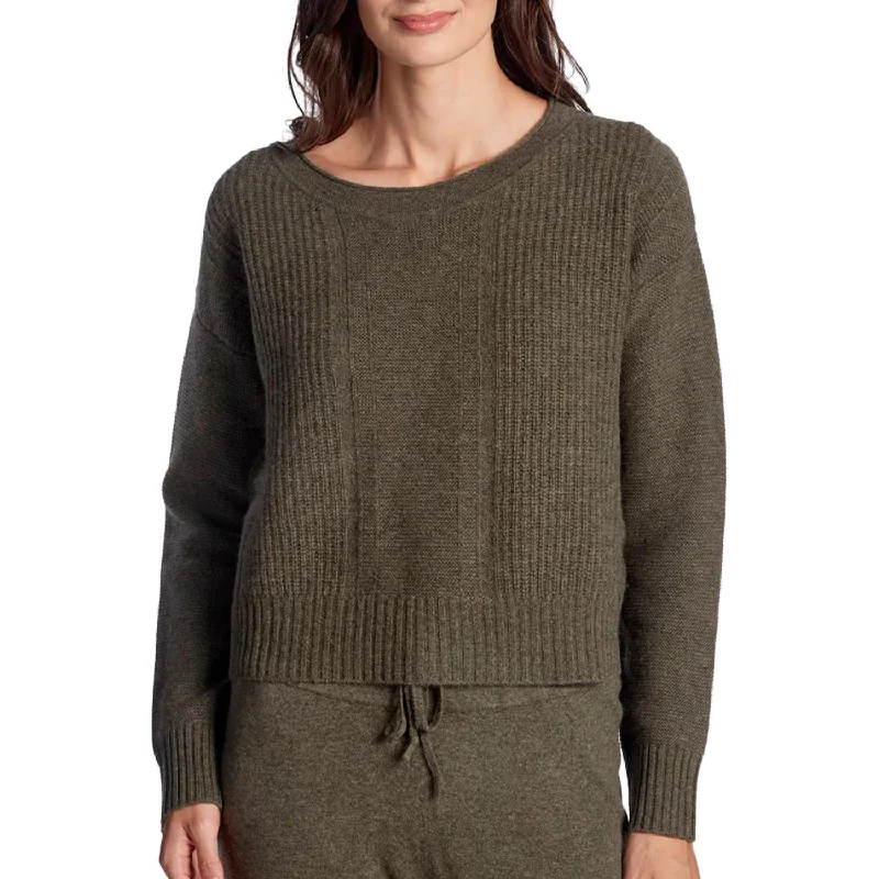 Women's Evening Garments The Hazel Sweater In Military