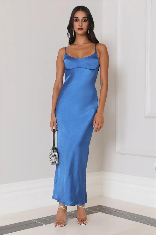 Affordable Women's Garments Feels Like Luxe Maxi Dress Blue