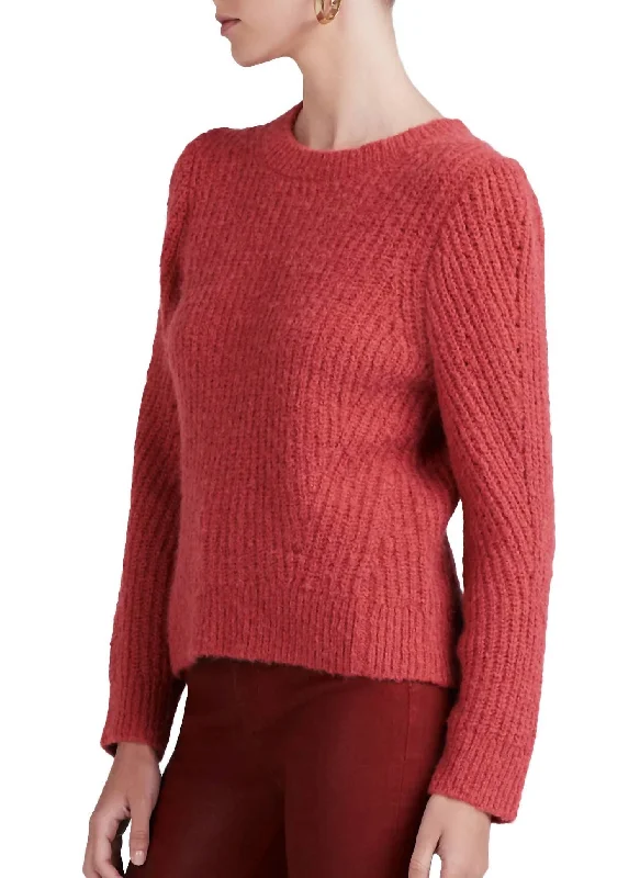 Women's Formal Event Attire Ryan Puff Sleeve Sweater In Rhubarb