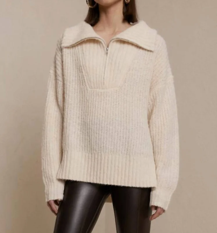 Women's Work Outfit For The Office Everett Sweater In White