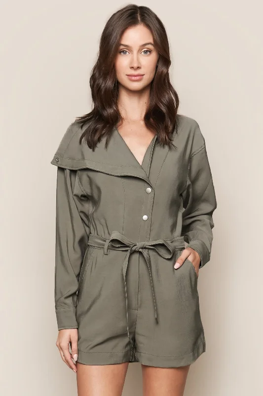 Women's Cozy Winter Attire Cadet Kelly Utility Romper