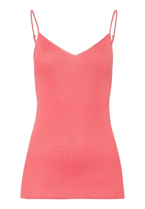 Women's Transitional Attire Cotton Seamless V-Neck Cotton Camisole | Porcelain Rose 71601-2309