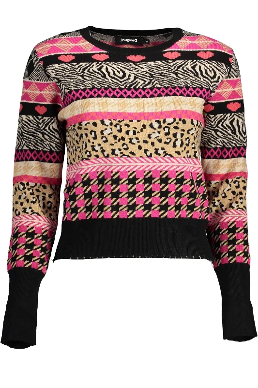 Women's Chic Outfit Desigual Elegant Long-Sleeved Round Neck Women's Sweater