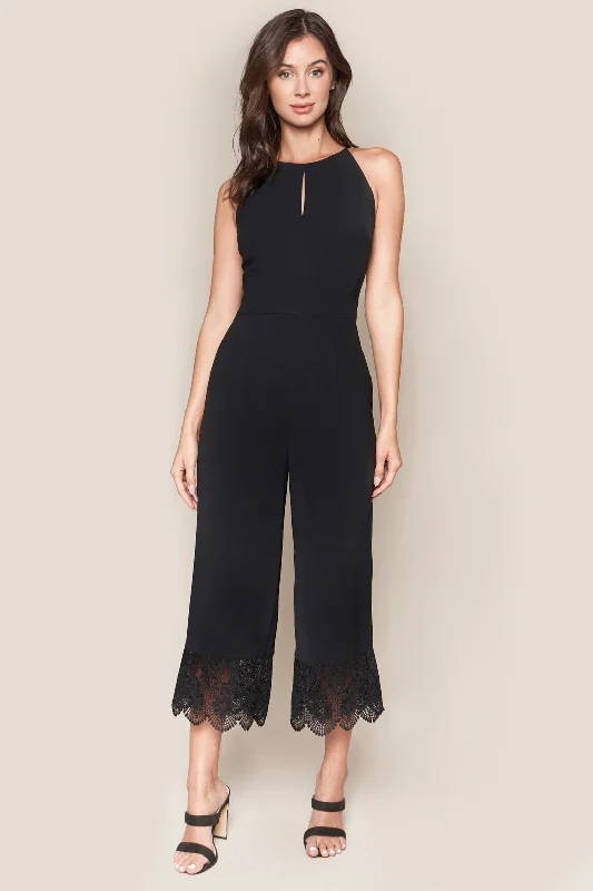 Women's Trendy Attire Forever Yours Lace Trim Jumpsuit