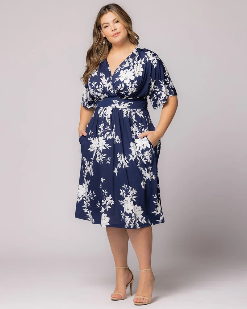 Navy Floral Print