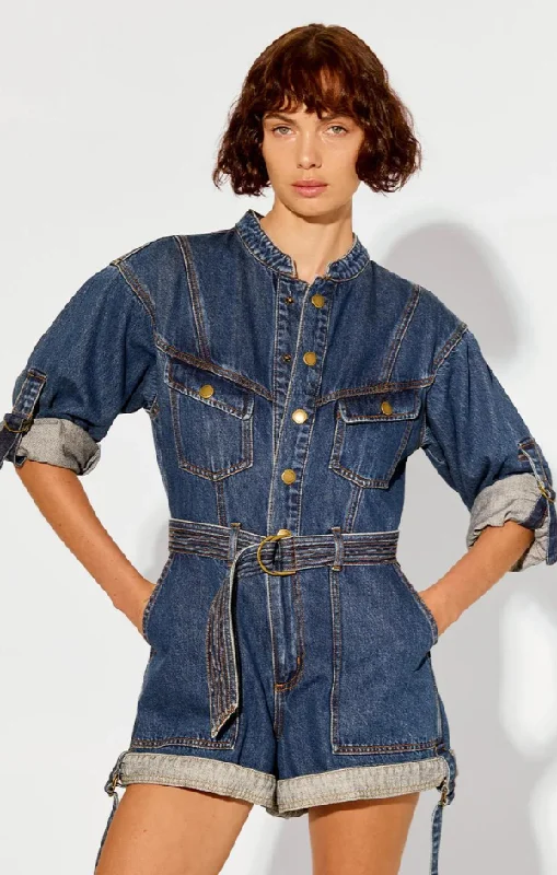 Women's Elegant Garments Elena Denim Playsuit