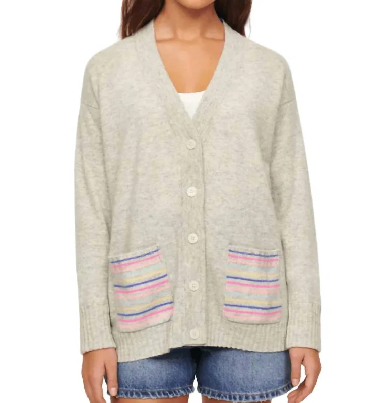 Women's Travel Attire Arya Cardigan In Pale Grey