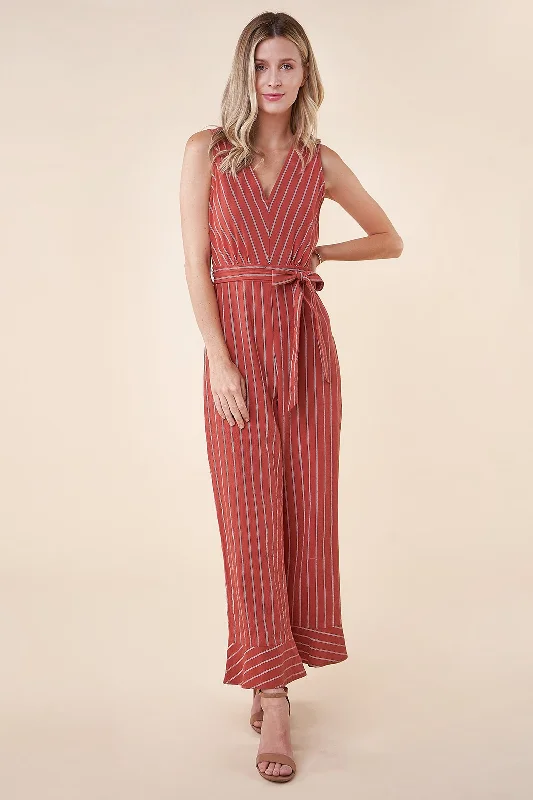 Women's Outfit For The Office Palermo Striped Jumpsuit