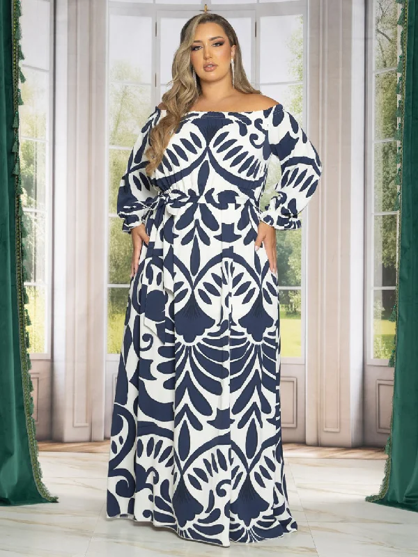 Women's Vacation Attire Althea Plus Size Gown