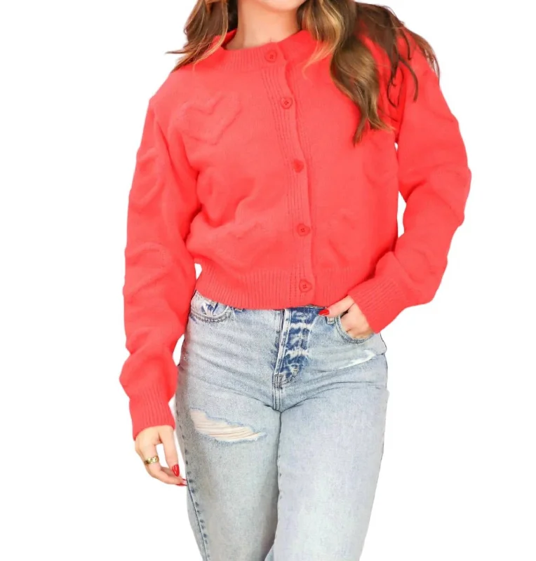 Women's Fashionable Attire For Work How Sweet Cardigan In Red