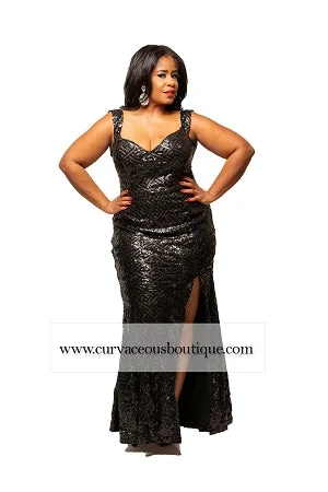 Casual Garments For Women Black Blaine Sequin Gown