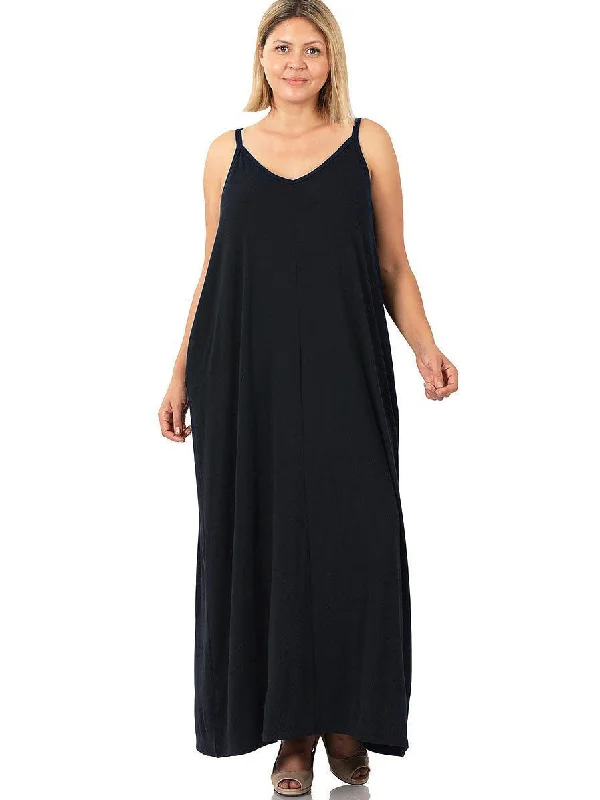 Comfortable Outfit For Women Sienna Plus Size Maxi Dress in Black