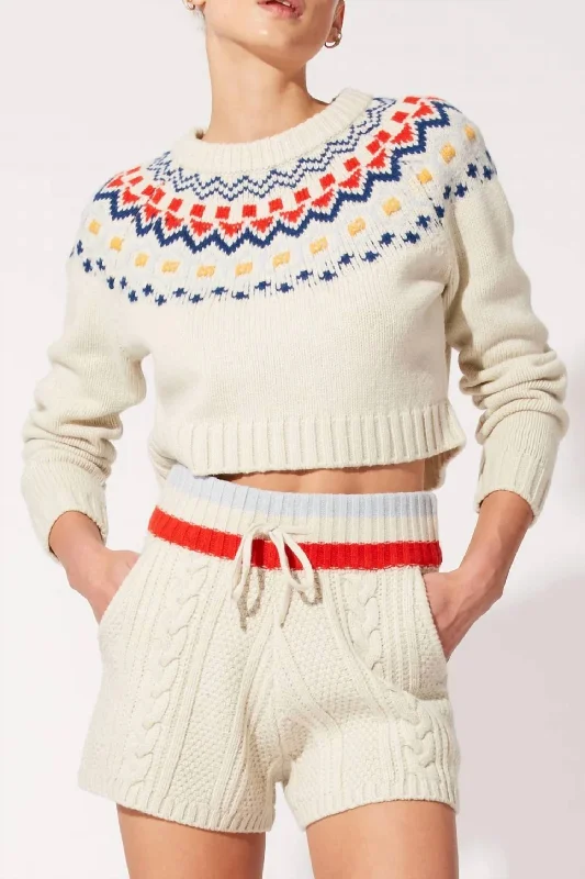 Women's Trendy Garments Carley Sweater In Ivory Multi