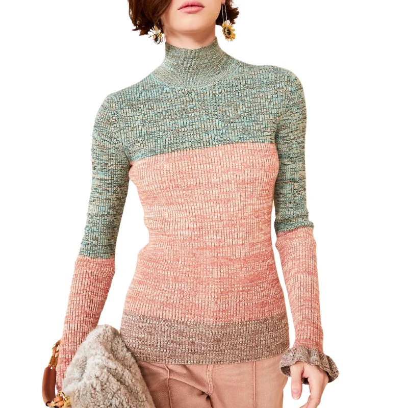 Women's Chic Outerwear Attire Violette Turtleneck Sweater In Twilight