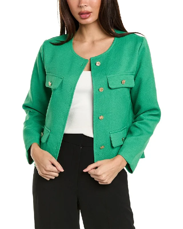 Stylish Women's Attire To My Lovers Pocket Jacket