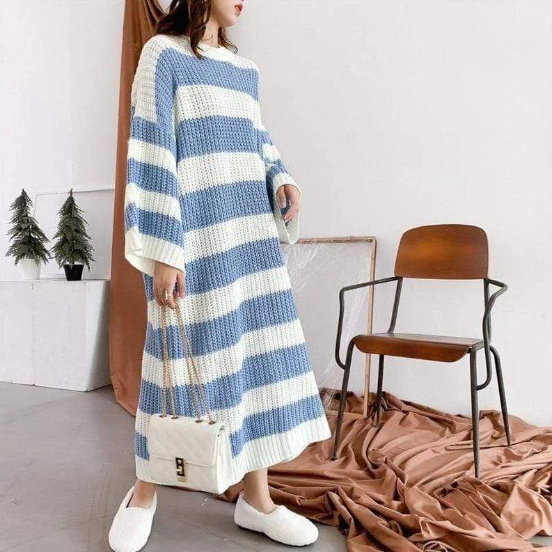 Women's Elegant Formal Outfit Oversized Knit Sweater Dress