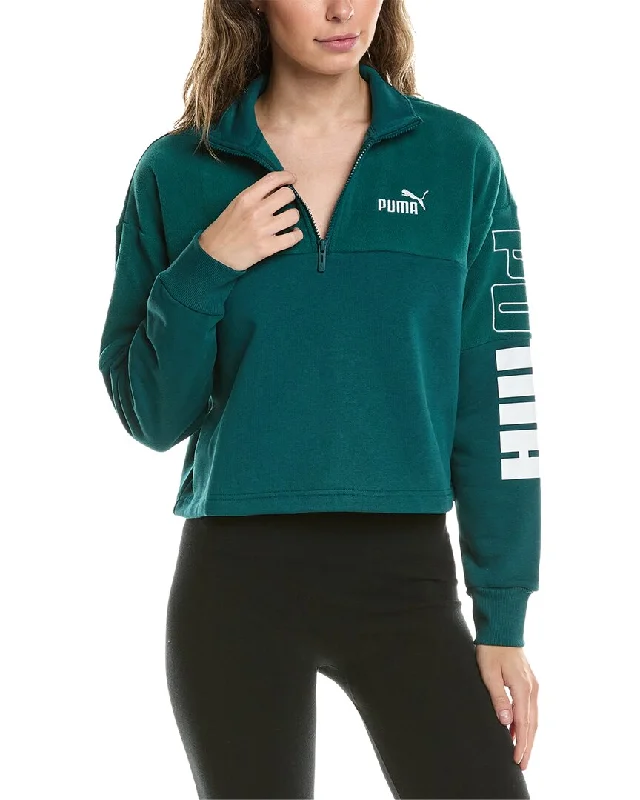 Chic Women's Attire PUMA Power Cropped Pullover