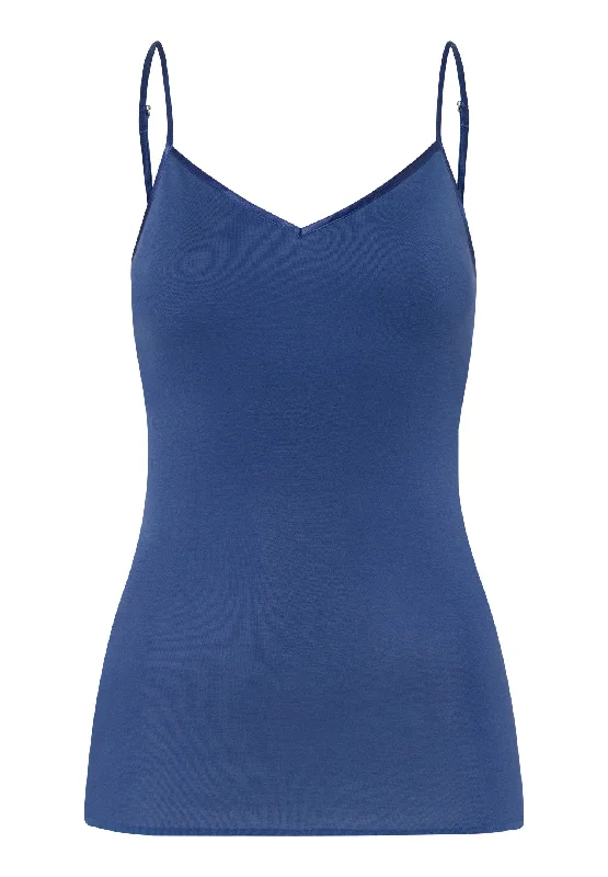 Women's Holiday Attire Cotton Seamless Padded Cotton Camisole | True Navy 71605-2604