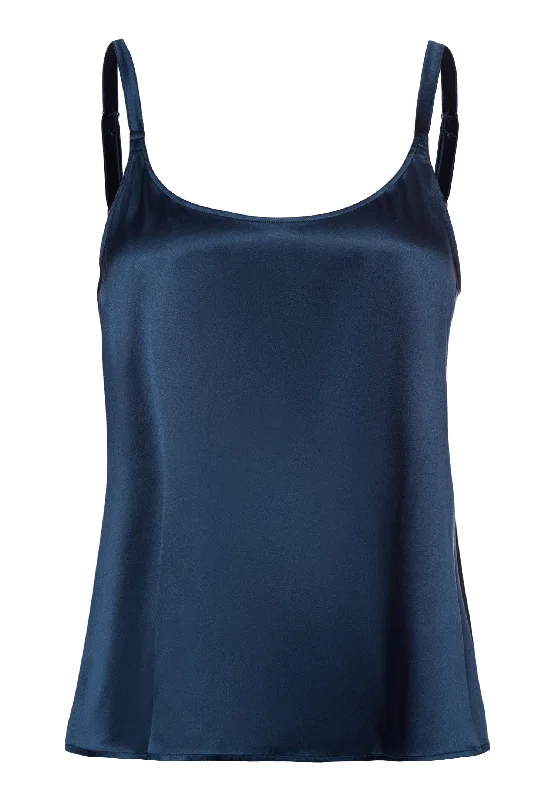 Women's Evening Wear Outfit Grand Central Relaxed Silk Camisole | Mystic Blue 77380-1652