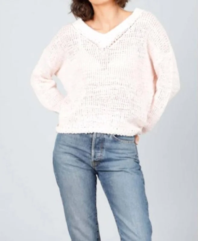 Formal Outfit For Women Dodger Knit Sweater In Blush Pink