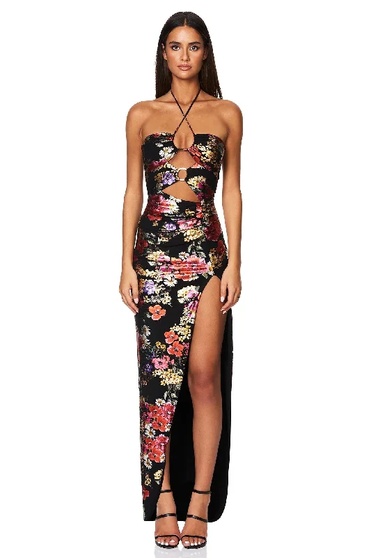 Women's Work Outfit Electric Floral Maxi